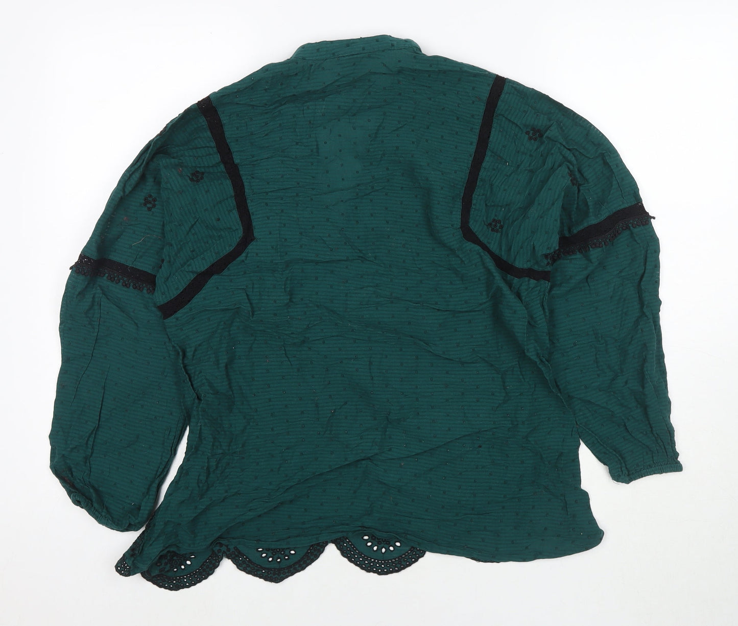 Womens UK Size XS Zara Blue Basic Blouse