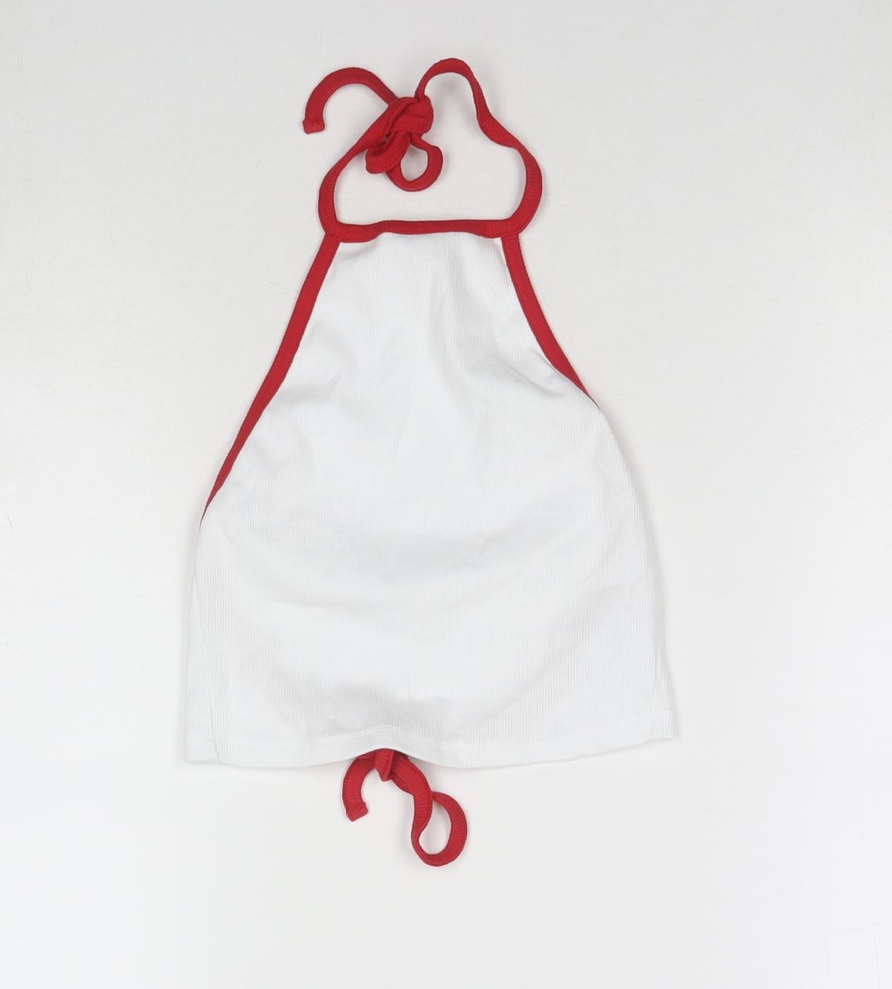 Womens UK Size 6 ASOS White Cropped Tank