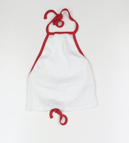 Womens UK Size 6 ASOS White Cropped Tank