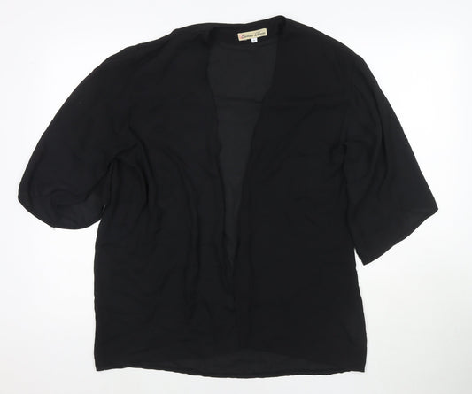 Womens UK Size 8 Cameo Rose Black Cape Jumper