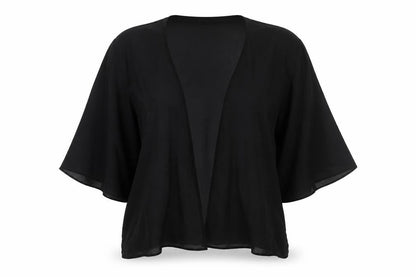 Womens UK Size 8 Cameo Rose Black Cape Jumper