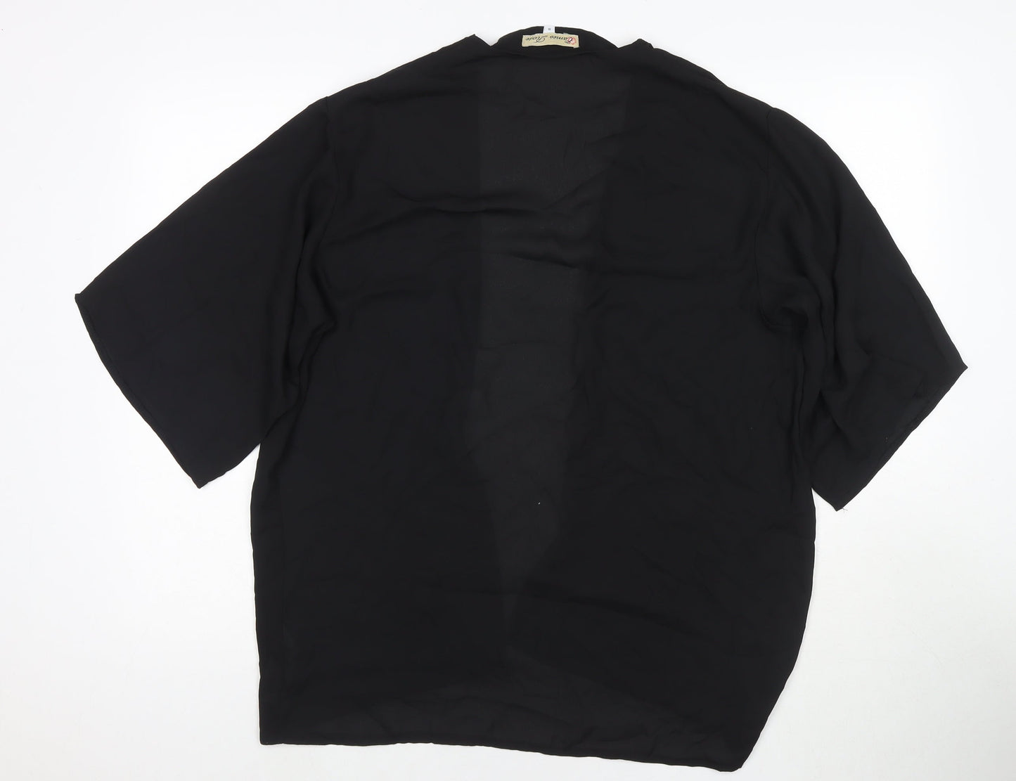 Womens UK Size 8 Cameo Rose Black Cape Jumper