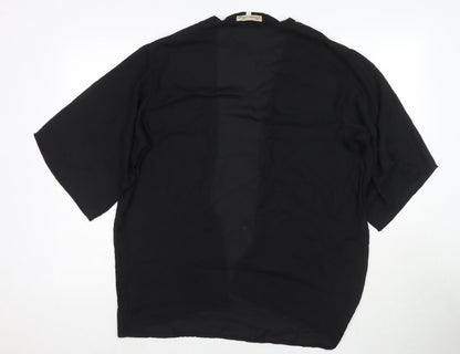 Womens UK Size 8 Cameo Rose Black Cape Jumper