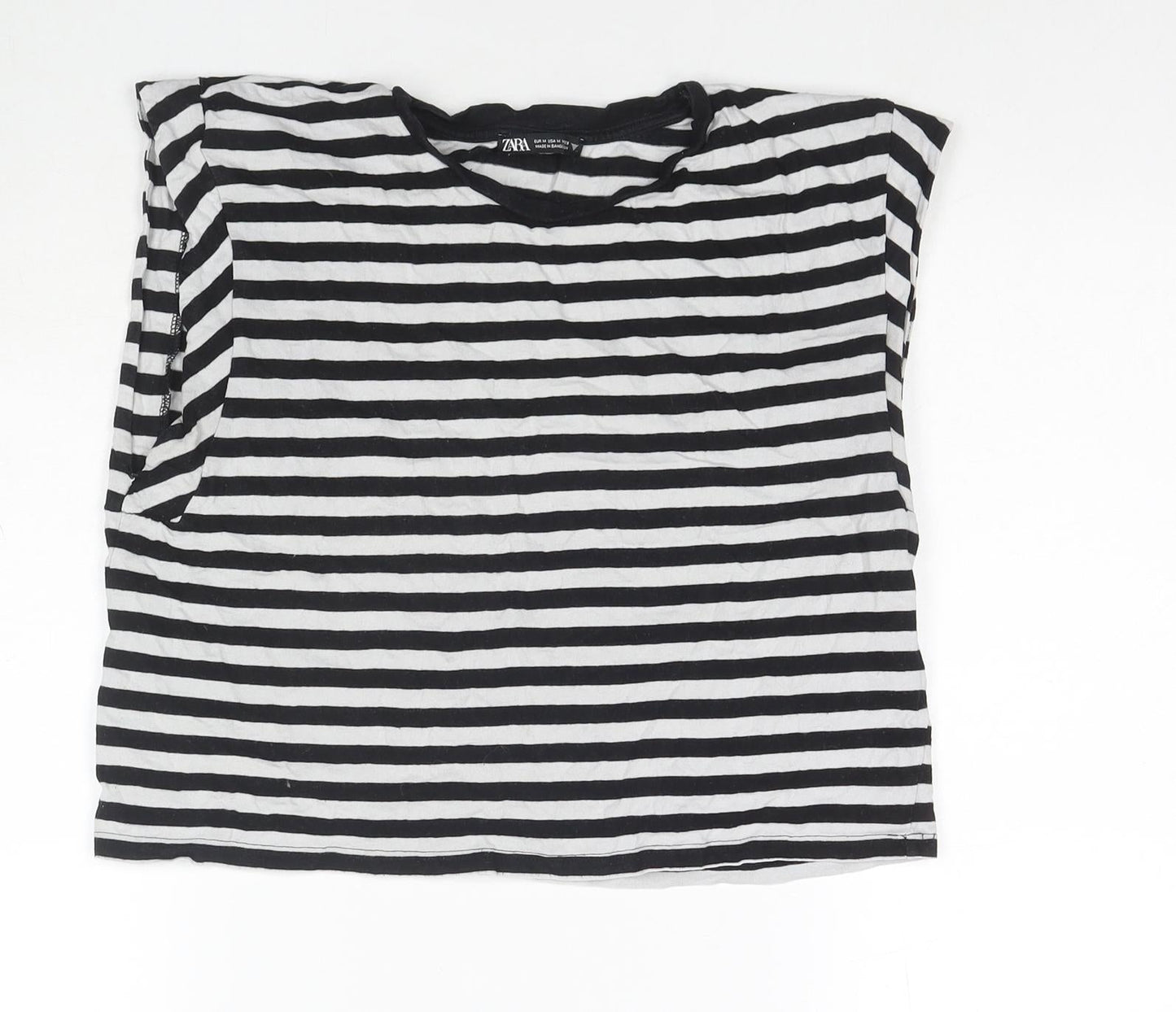 Womens UK Size M Zara Black Basic Tank