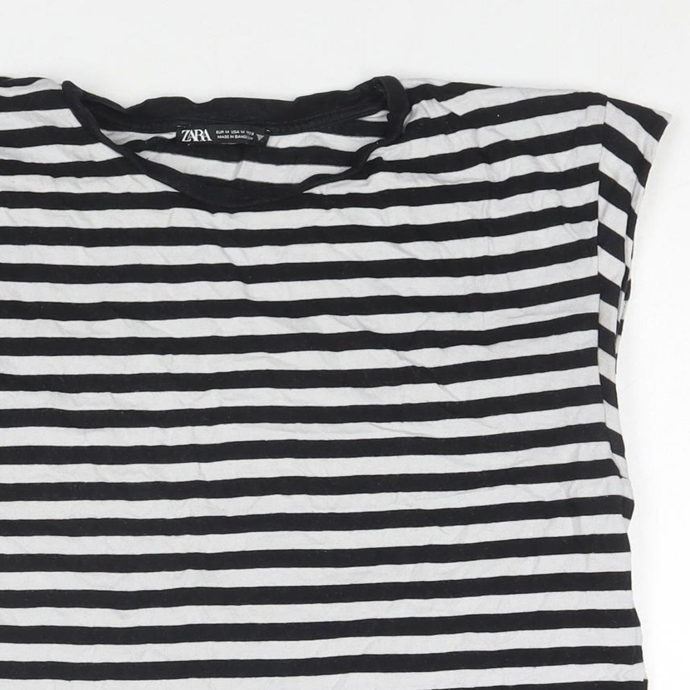 Womens UK Size M Zara Black Basic Tank