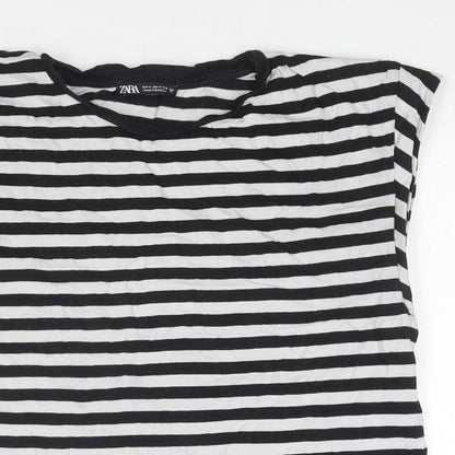 Womens UK Size M Zara Black Basic Tank