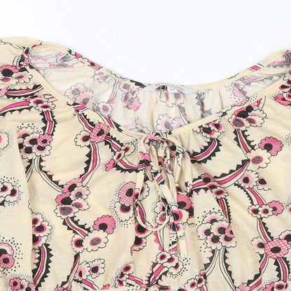 Womens UK Size 14 NEXT Beige Basic Blouse