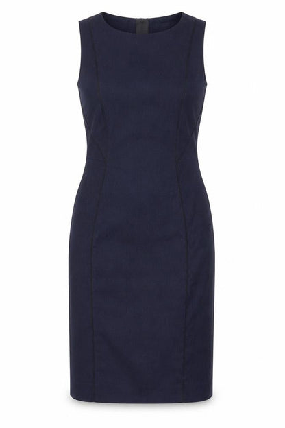 H&M Womens Blue Polyester A-Line Size 6 Round Neck Zip