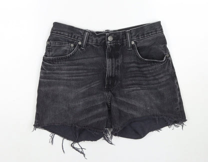 Levi's Womens Grey Cotton Cut-Off Shorts Size 28 in L3 in Regular Zip