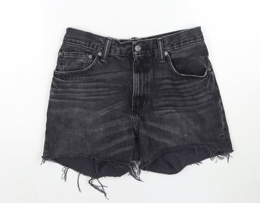 Levi's Womens Grey Cotton Cut-Off Shorts Size 28 in L3 in Regular Zip