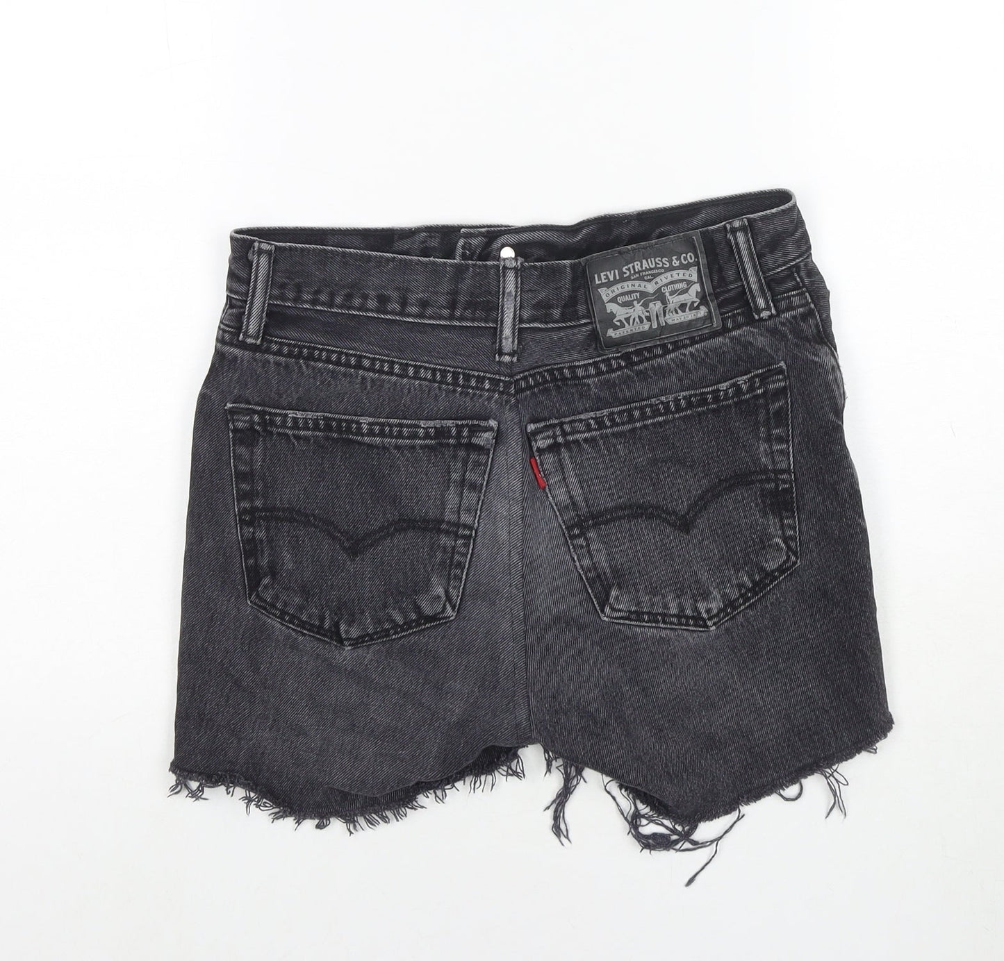 Levi's Womens Grey Cotton Cut-Off Shorts Size 28 in L3 in Regular Zip