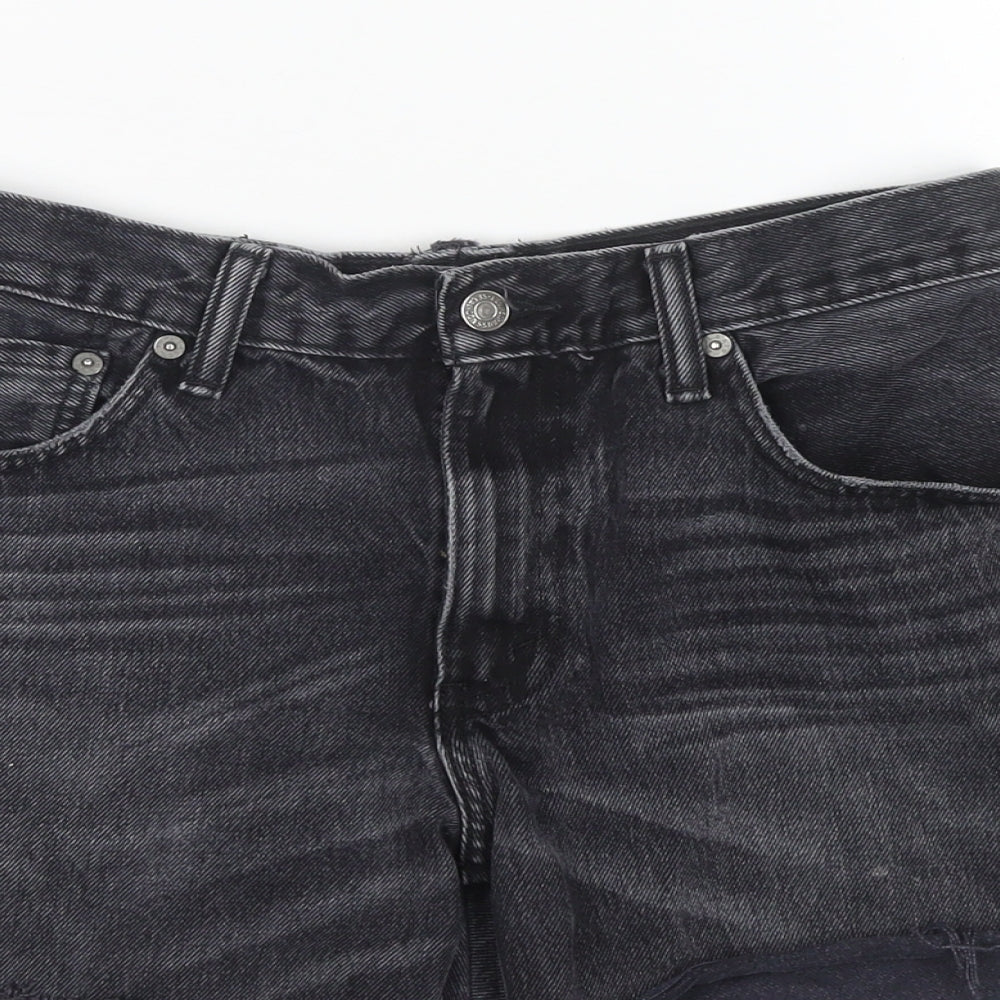 Levi's Womens Grey Cotton Cut-Off Shorts Size 28 in L3 in Regular Zip