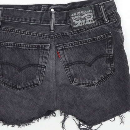 Levi's Womens Grey Cotton Cut-Off Shorts Size 28 in L3 in Regular Zip