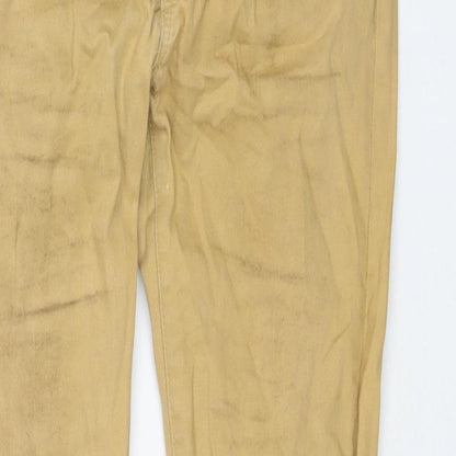 Uniqlo Mens Beige Cotton Skinny Jeans Size 30 in L34 in Regular Zip