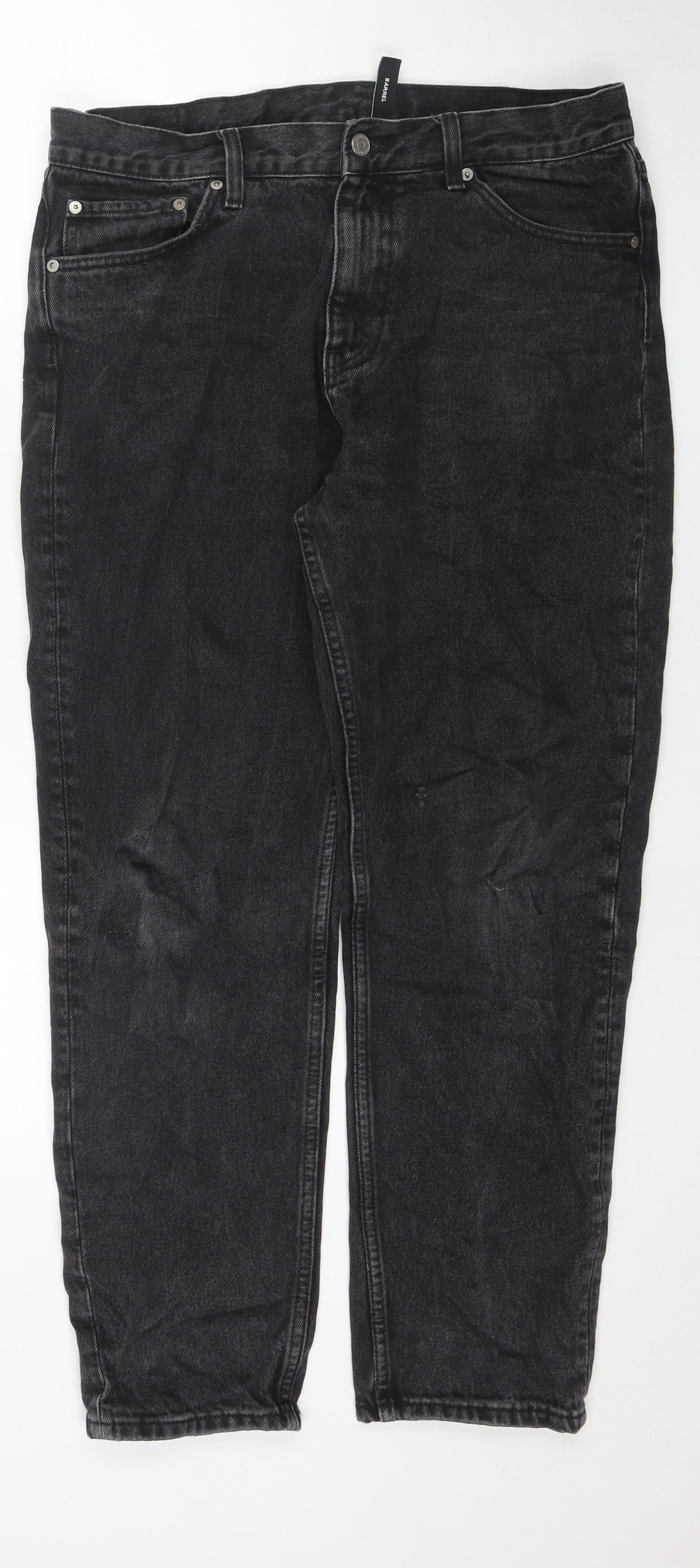 Womens UK Size 31 in Weekday Regular Fit Mom Black Jeans