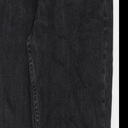 Womens UK Size 31 in Weekday Regular Fit Mom Black Jeans