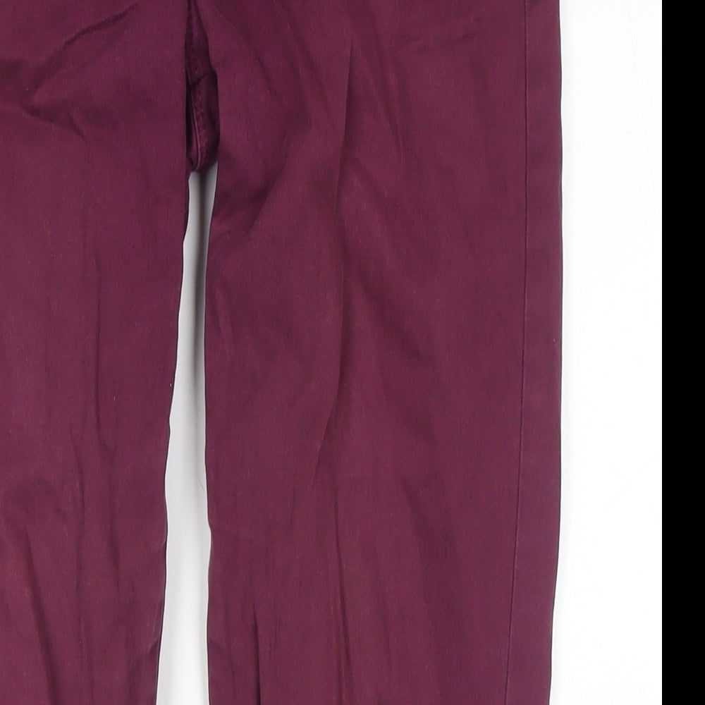 River Island Womens Red Polyester Blend Skinny Jeans Size 10 L28 in Regular Zip