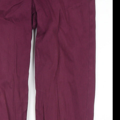 River Island Womens Red Polyester Blend Skinny Jeans Size 10 L28 in Regular Zip