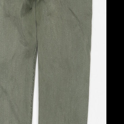 River Island Womens Green Cotton Skinny Jeans Size 10 L27 in Regular Zip