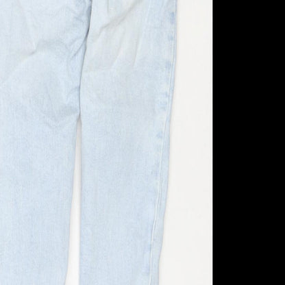 Denim & Co. Girls Blue Cotton Skinny Jeans Size 3-4 Years Regular Zip