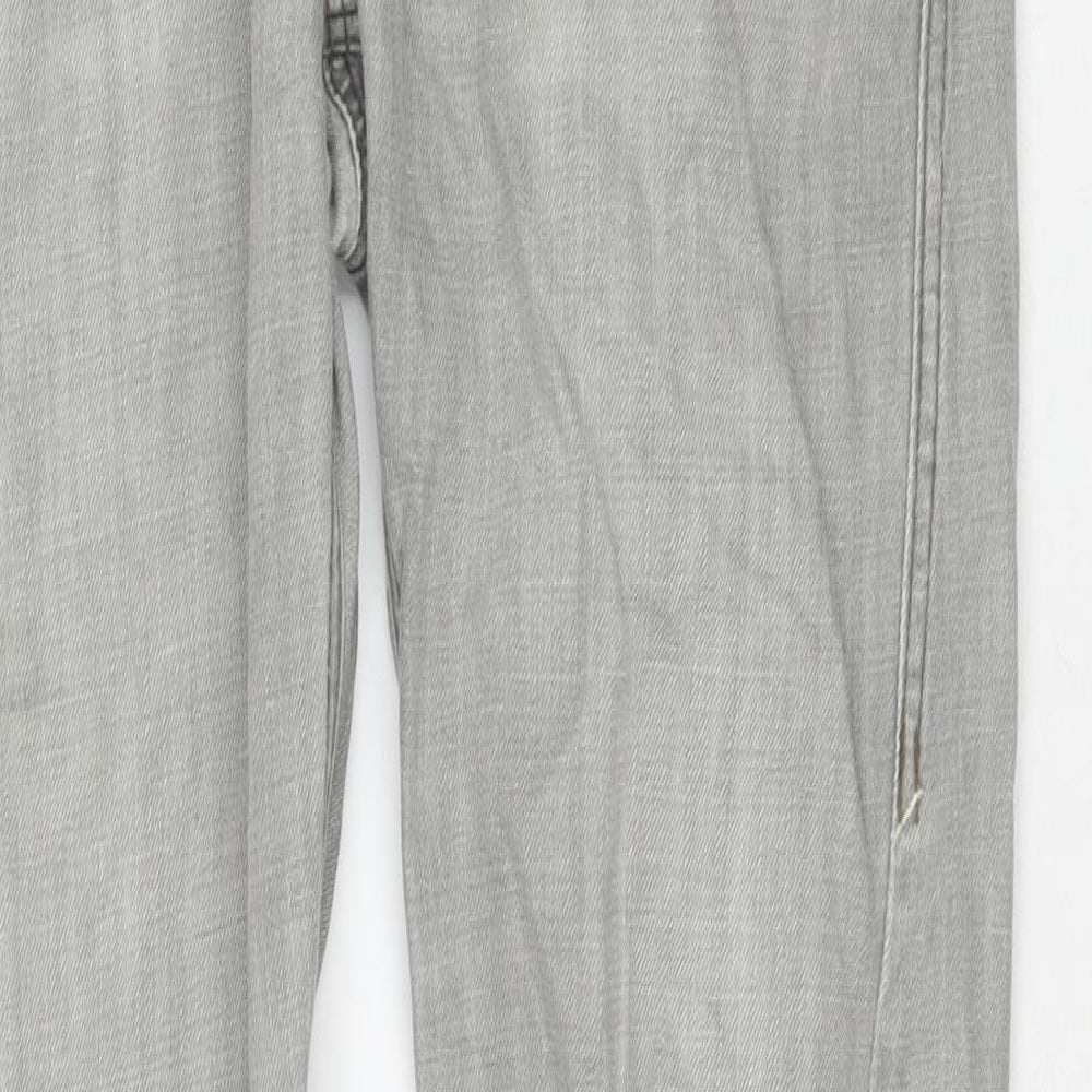 Mens UK Size 34 in Topman Regular Fit Straight Grey Jeans