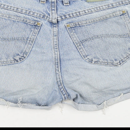 Lee Womens Blue Cotton Blend Cut-Off Shorts Size 28 in L3 in Regular Zip