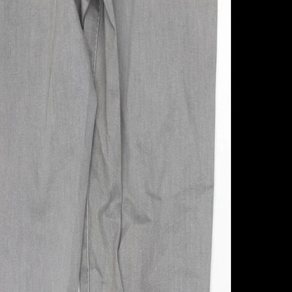 Denim & Co. Womens Grey Cotton Skinny Jeans Size 8 L27 in Regular Zip