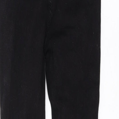PRETTYLITTLETHING Womens Black Cotton Skinny Jeans Size 8 L25 in Regular Zip