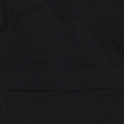Julien Macdonald Womens Black Polyester A-Line Size 18 V-Neck Pullover