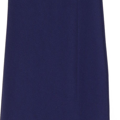 Boohoo Womens Blue Polyester Maxi Size 4 Square Neck Pullover