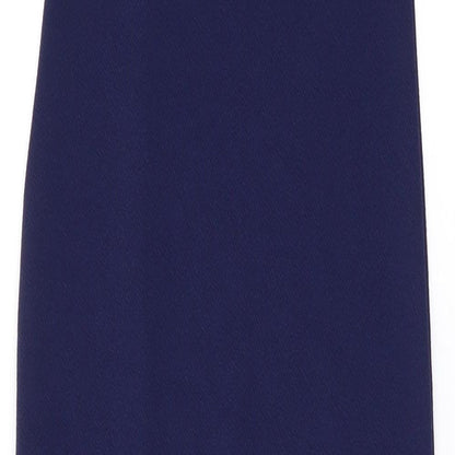 Boohoo Womens Blue Polyester Maxi Size 4 Square Neck Pullover