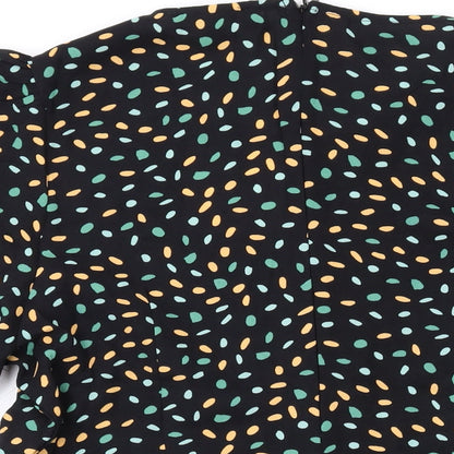 Womens UK Size 14 Girl in Mind Black Basic Blouse
