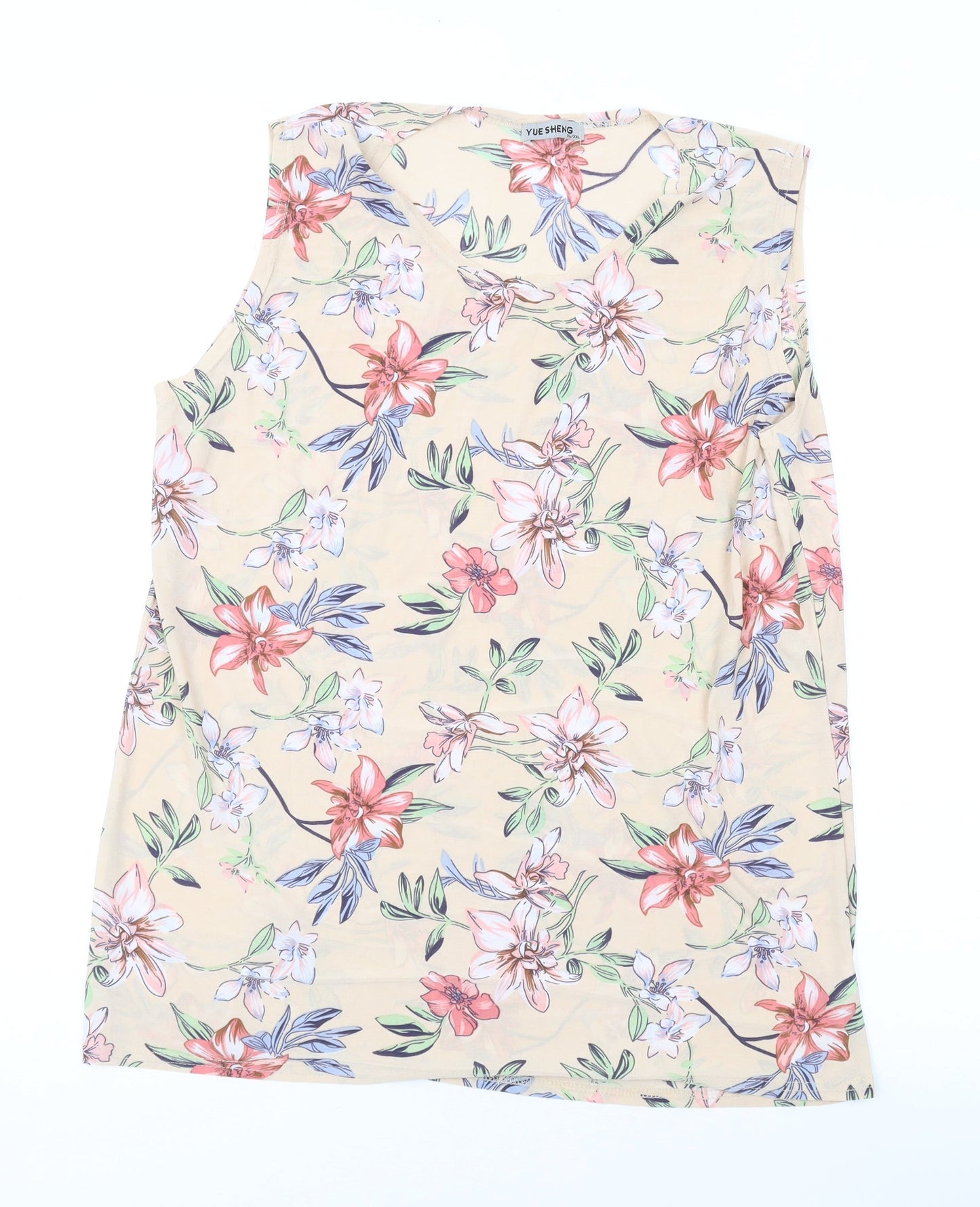 Womens UK Size XL Yue Sheng Pink Basic Tank