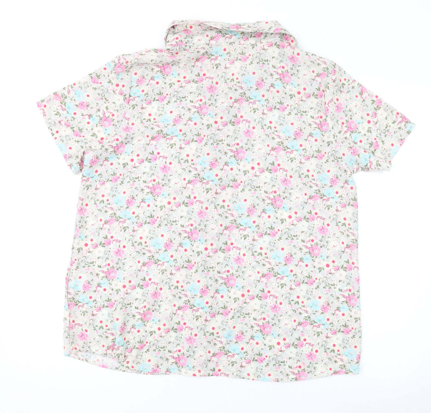 Nougat Womens Multicoloured Floral Polyester Basic Blouse Size XL Collared
