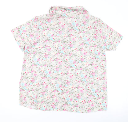 Nougat Womens Multicoloured Floral Polyester Basic Blouse Size XL Collared