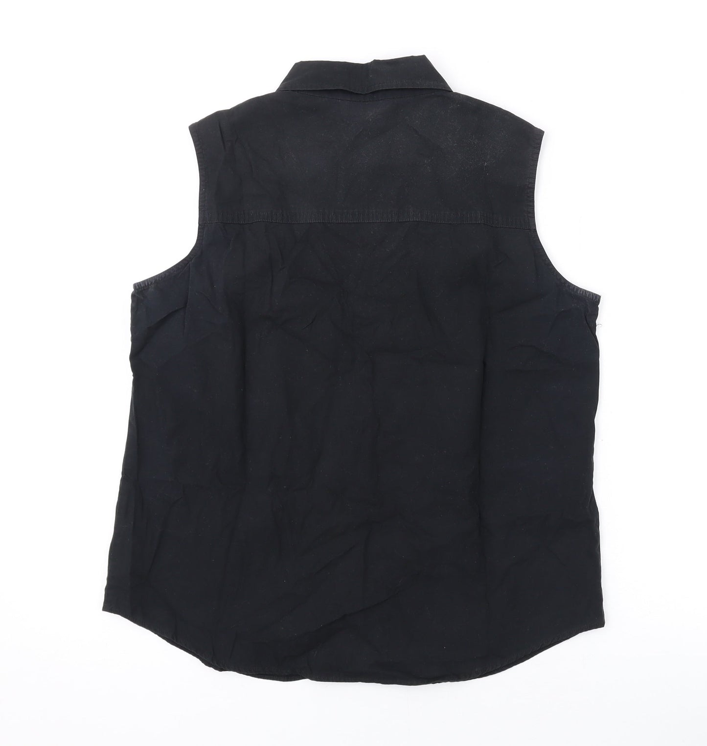 Womens UK Size 12 Marks and Spencer Black Basic Button-Up