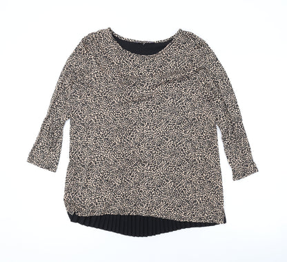 Womens UK Size 10 Marks and Spencer Brown Basic Blouse