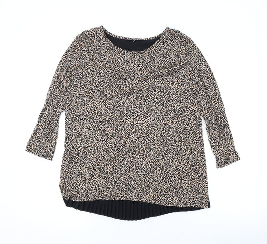Womens UK Size 10 Marks and Spencer Brown Basic Blouse