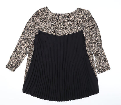 Womens UK Size 10 Marks and Spencer Brown Basic Blouse
