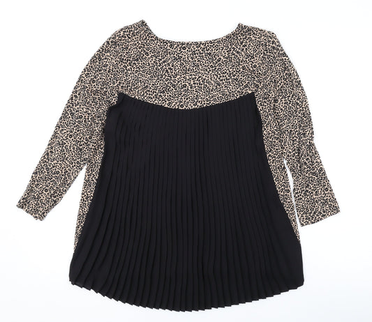 Womens UK Size 10 Marks and Spencer Brown Basic Blouse