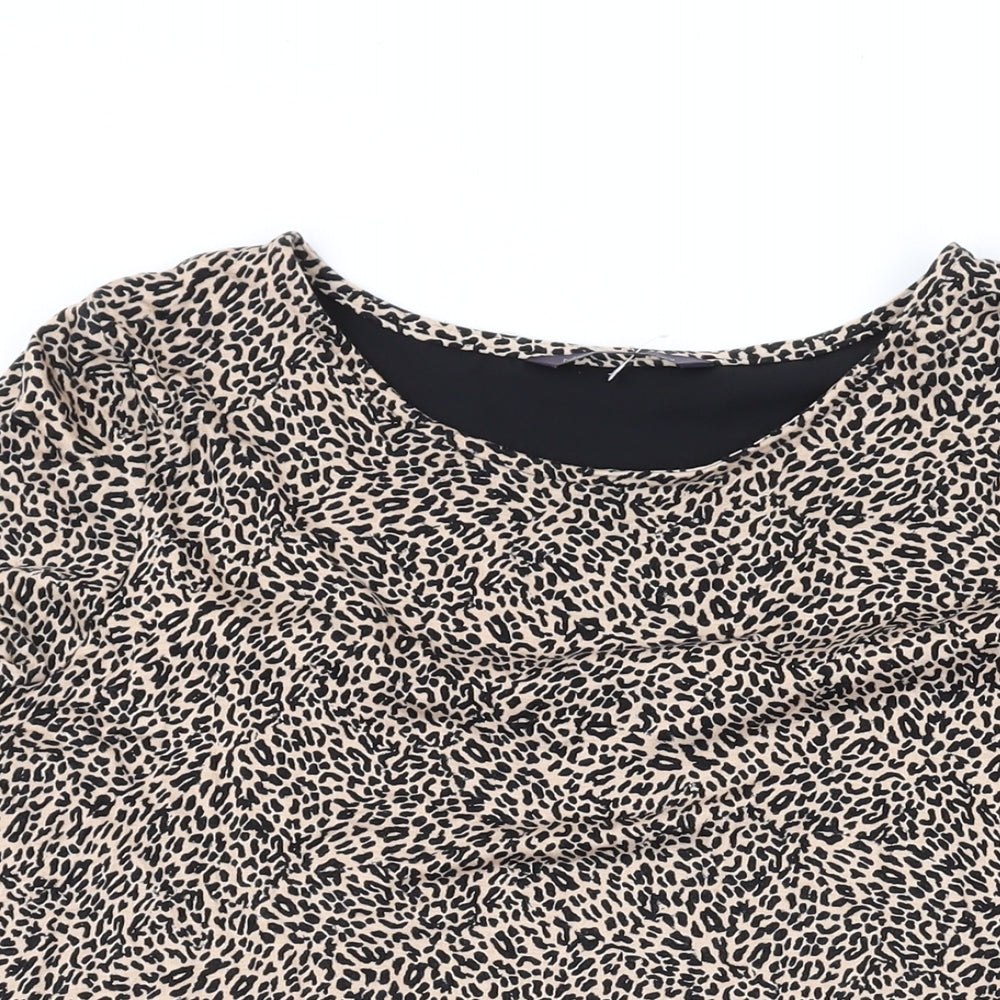 Womens UK Size 10 Marks and Spencer Brown Basic Blouse