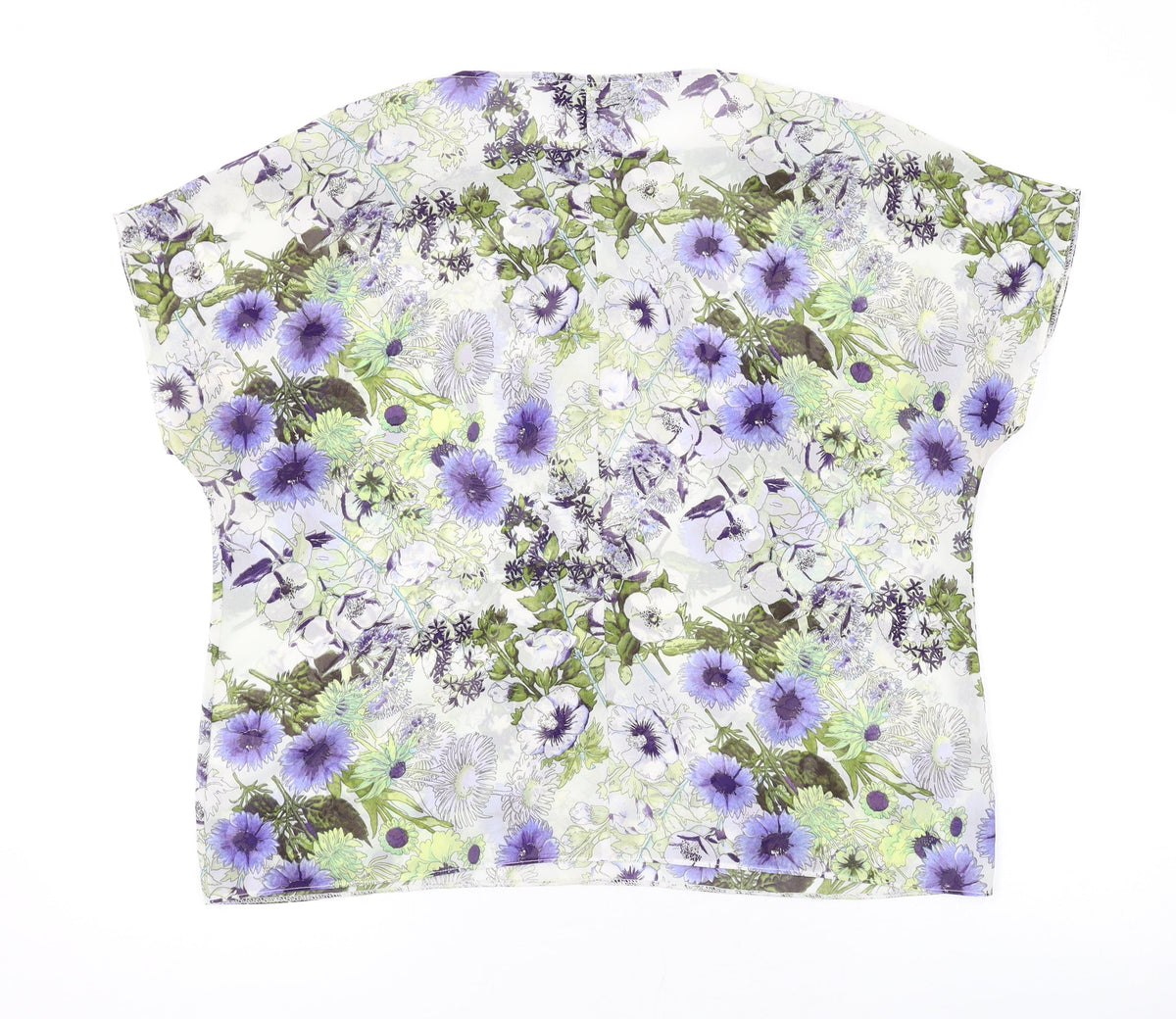 Code Code Code Womens Multicoloured Floral Polyester Basic T-Shirt Size XL Round Neck