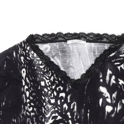 Womens UK Size 18 Artigiano Black Basic Blouse