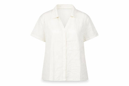 Womens UK Size 2 EWM Ivory Basic Button-Up