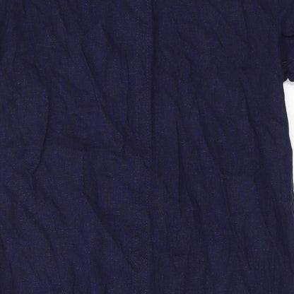 Marks and Spencer Womens Blue Linen A-Line Size 6 V-Neck Pullover
