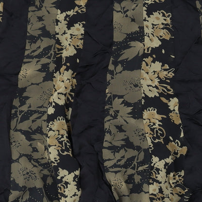 Per Una Womens Black Floral Polyester Swing Skirt Size 14 Zip