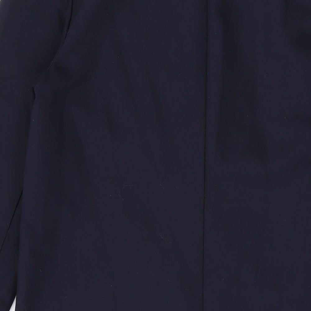 Hallhuber Womens Blue Polyester Pencil Dress Size 8 Round Neck Zip
