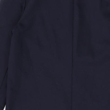 Hallhuber Womens Blue Polyester Pencil Dress Size 8 Round Neck Zip