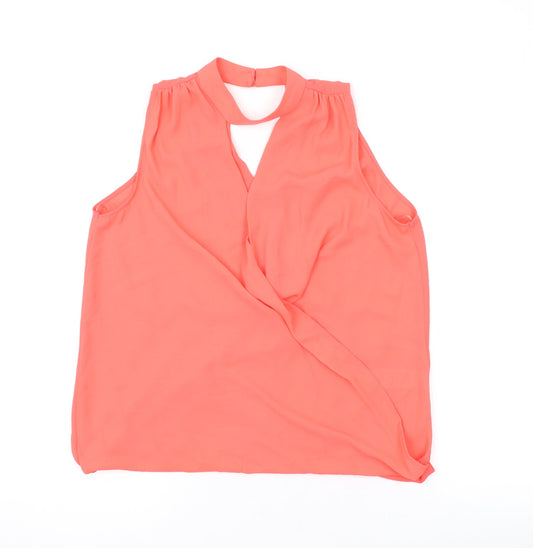 Womens UK Size 8 New Look Orange Basic Tank