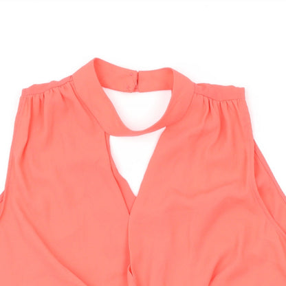 Womens UK Size 8 New Look Orange Basic Tank